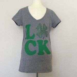 St Patrick's Day Four-Leaf Clover T-shirt (Large)